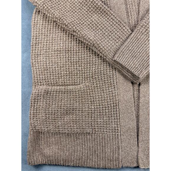 Caslon Cardigan Sweater w/ front pockets, Brown, Women's Med. Thigh Length - Picture 2 of 7